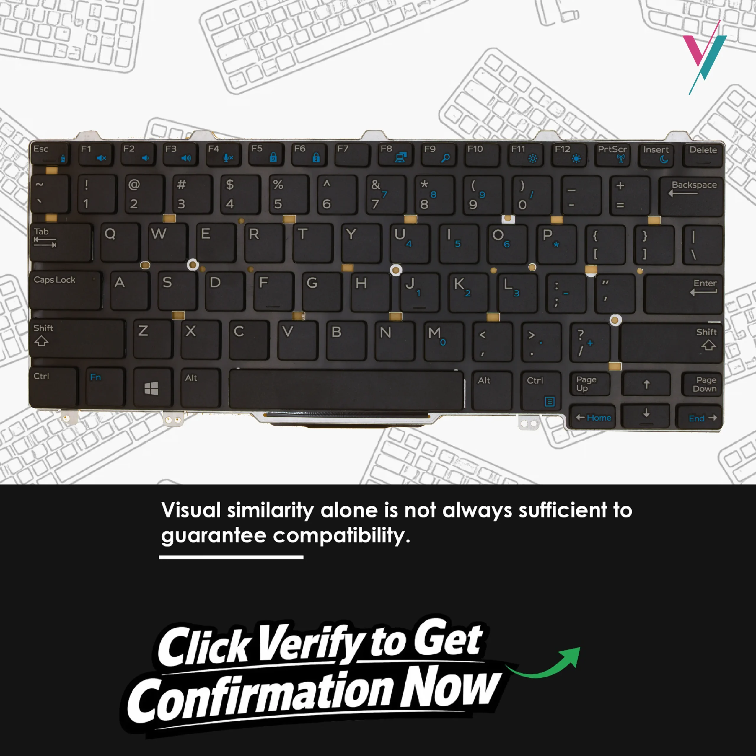 Dell Latitude E7250 and E5250 Series Replacement Keyboard