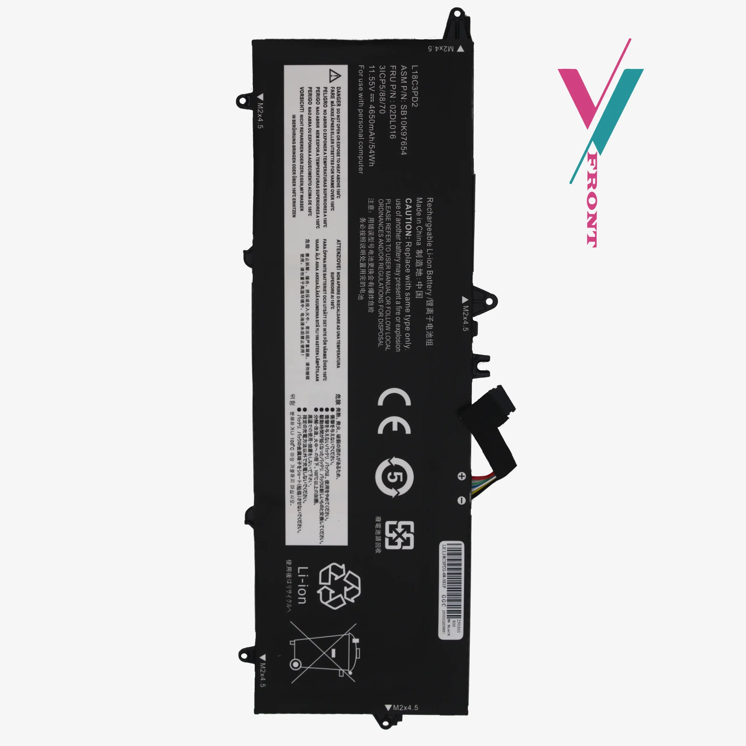 Lenovo L18C3PD2 54Wh 11.55V 3-Cell Replacement Battery for ThinkPad T490s T14s T495s Series