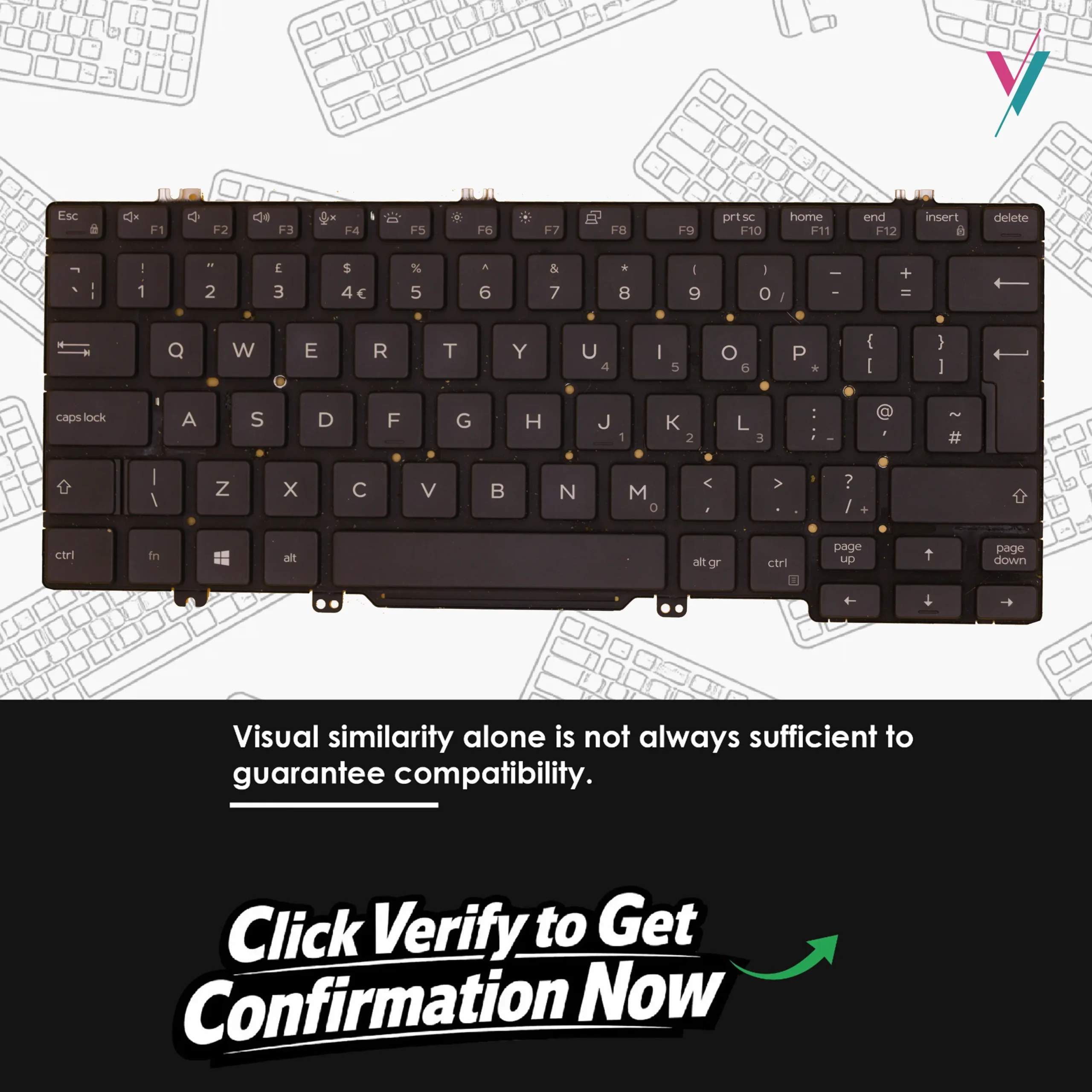 replacement keyboard for dell 7300