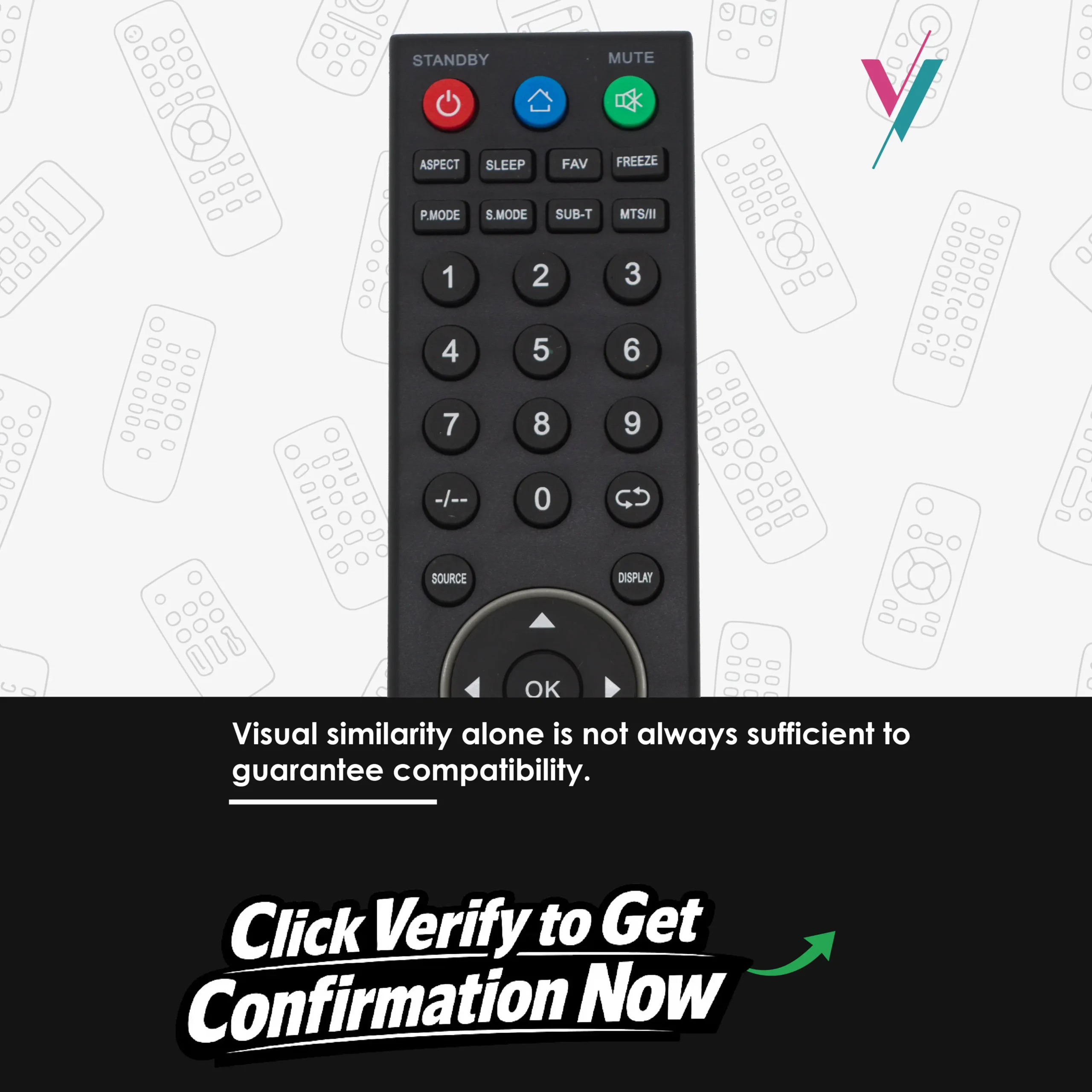 replacement remote for vitron tv