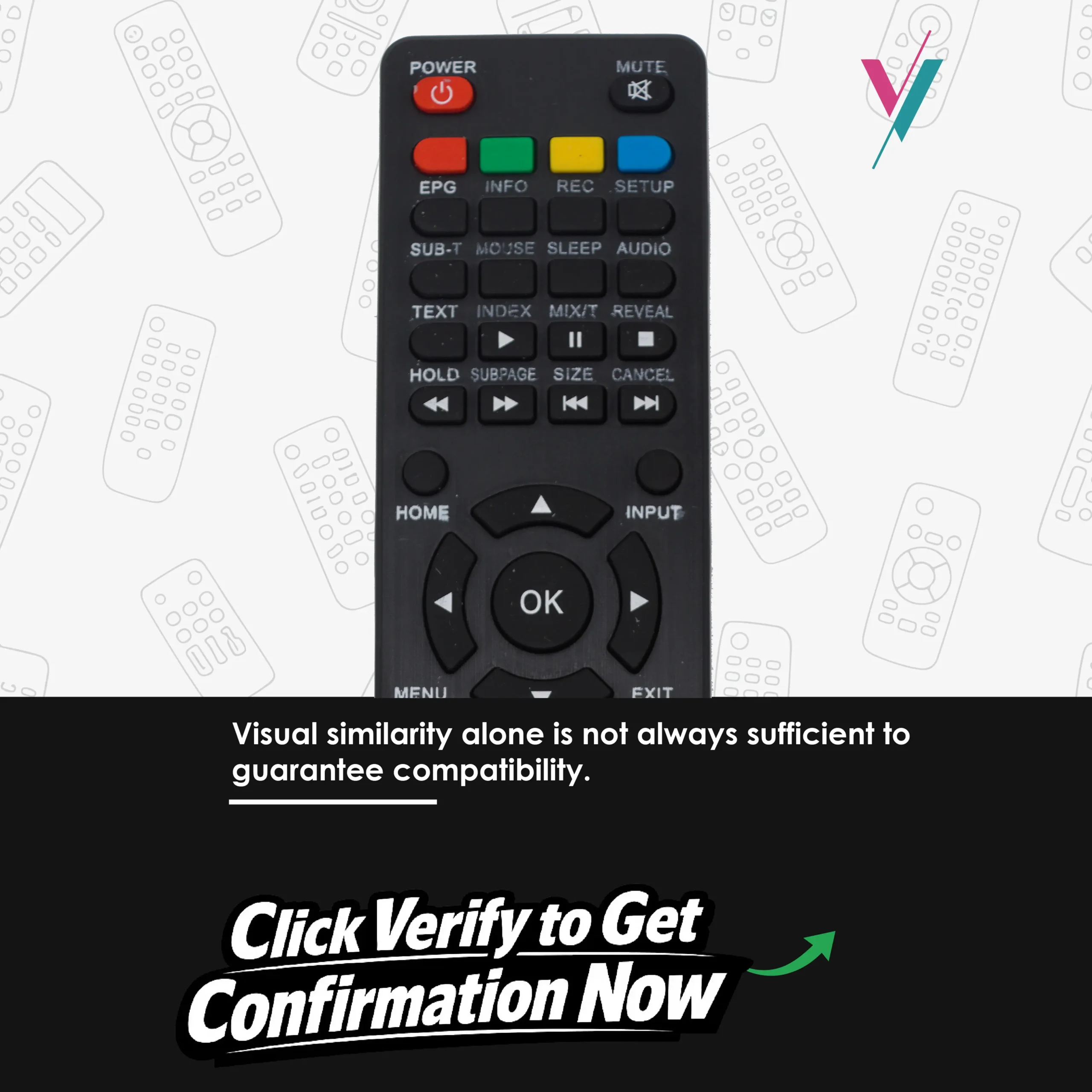 vision plus replacement remote