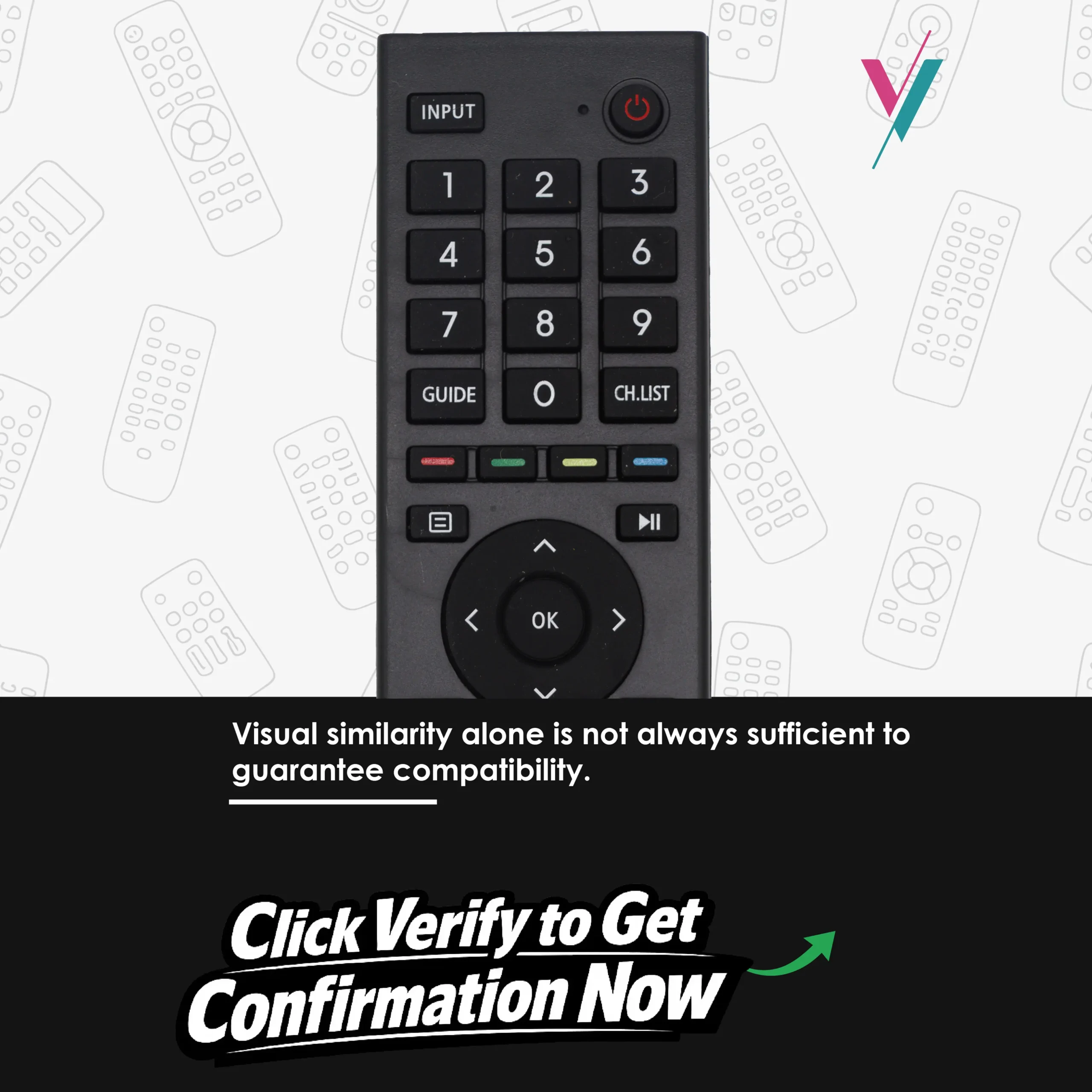 vision plus smart tv replacement remote